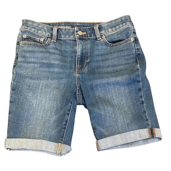 Talbots Flawless Girlfriend Short Blue Denim Sz 2 #27P - Picture 3 of 6